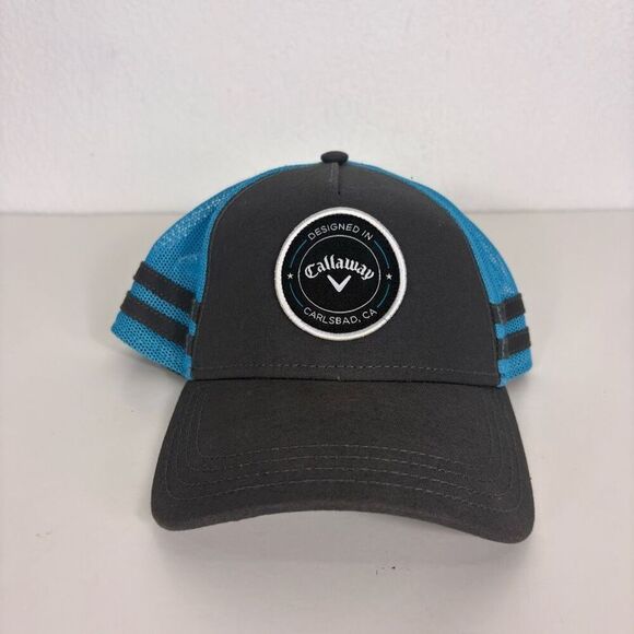 Callaway Golf Grey with Light Blue Mesh Back Baseball Hat Men's Adjustable - Picture 1 of 8